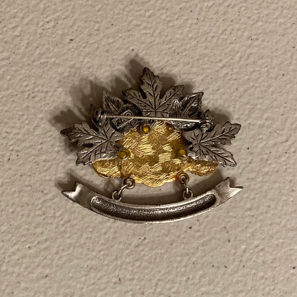 Vintage Signed Kenneth Cole Enamel THANKSGIVING Pin Brooch Jewelry - Picture 3 of 5